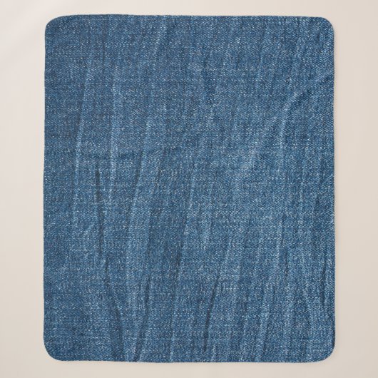Blue Denim Texture: Klassische Jeans. Sherpadecke (Vorderseite)