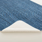 Blue Denim Texture: Klassische Jeans. Sherpadecke (3/4)
