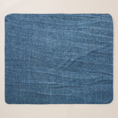 Blue Denim Texture: Klassische Jeans. Sherpadecke (Vorderseite (Horizontal))