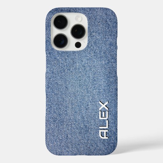 Blue Denim Texture - Klassisches Stoffmuster Case-Mate iPhone Hülle (Rückseite)