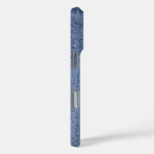 Blue Denim Texture - Klassisches Stoffmuster Case-Mate iPhone Hülle (Rückseite / Rechts)