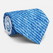Blue Denim Texture Krawatte (Gerollt)