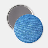 Blue Denim Texture Magnet (Vorderseite/Rückseite)