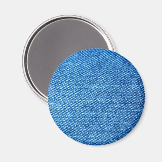Blue Denim Texture Magnet (Vorderseite/Rückseite)