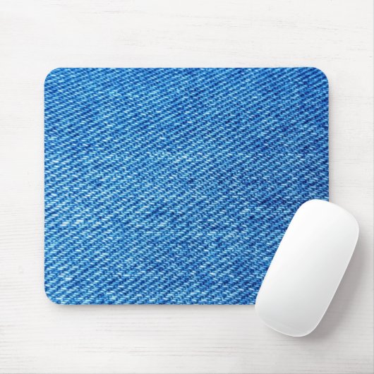 Blue Denim Texture Mousepad (Mit Mouse)