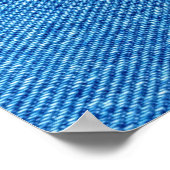 Blue Denim Texture Poster (Ecke)