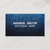 Blue Denim Texture Visitenkarte (Vorderseite)