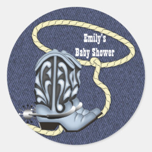 Blue Denim und Cowboy Boots Cowboy Stickers