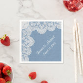 Blue Denim und Lace Wedding Serviette (Beispiel)