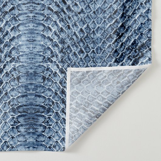 Blue Denim Viper Snakeskin Backdrop Wandteppich (Detail)
