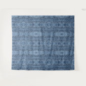 Blue Denim Viper Snakeskin Backdrop Wandteppich (Vorderseite (Horizontal))