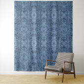 Blue Denim Viper Snakeskin Backdrop Wandteppich (Beispiel)