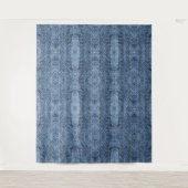 Blue Denim Viper Snakeskin Backdrop Wandteppich (Vorderseite)