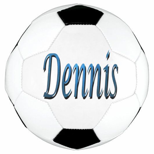 Blue Dennis Name, Fußball Ball (Vorderseite)