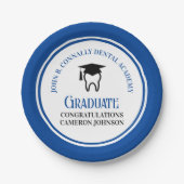Blue Dental School Custom Dentist Graduation Party Pappteller (Vorderseite)