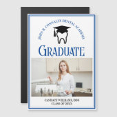 Blue Dental School Foto Custom Abschluss Magnet (Vorne/Hinten)