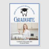 Blue Dental School Foto Custom Abschluss Magnet (Vorderseite)