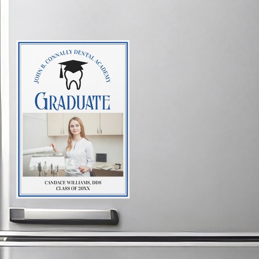 Blue Dental School Foto Custom Abschluss Magnet