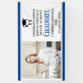 Blue Dental School Graduation Party Foto Banner (Vertikal)