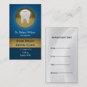 Blue Dental Visitenkarten mit Terminkarte (Vorne/Hinten)