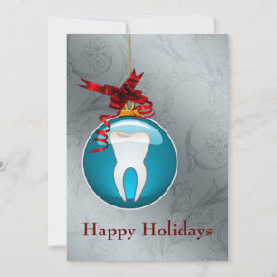 Blue Dentist Holiday Cards Feiertagskarte