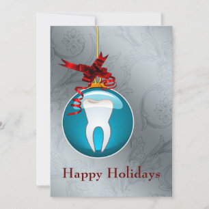 Blue Dentist Holiday Cards Feiertagskarte