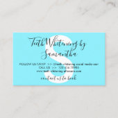 Blue Dentistry Teeth Whitening Aftercare Tipps Visitenkarte (Vorderseite)