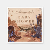 Blue Desert Western Baby Shower Serviette (Vorderseite)