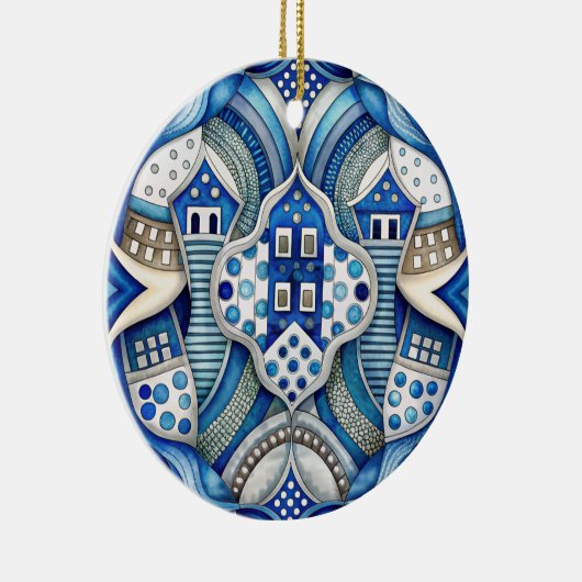  Blue Design Art Collection Keramik Ornament (Rechts)