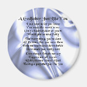 Blue Design GodVater Gedicht Magnet (Vorne)