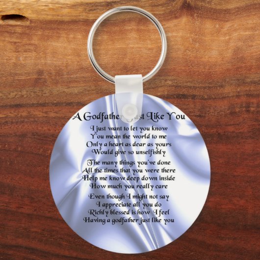 Blue Design GodVater Gedicht Schlüsselanhänger (Vorderseite)