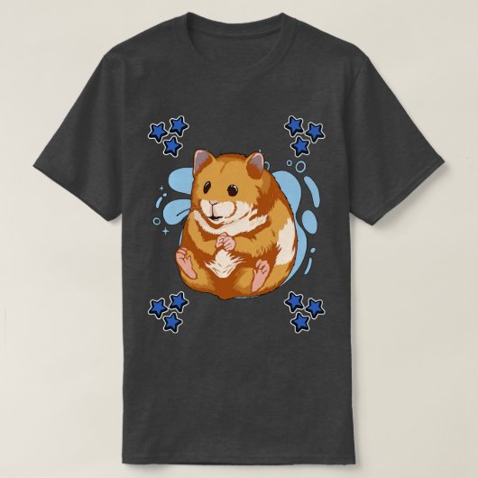 Blue Design Hamster T-Shirt (Design vorne)