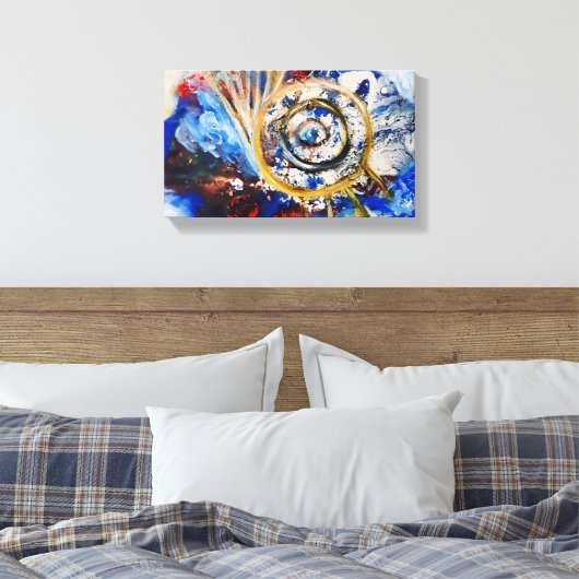 Blue Design Leinwanddruck (Insitu (Schlafzimmer))