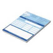 Blue Design White 3D Caduceus Medical Termin Notizblock (Rotiert)