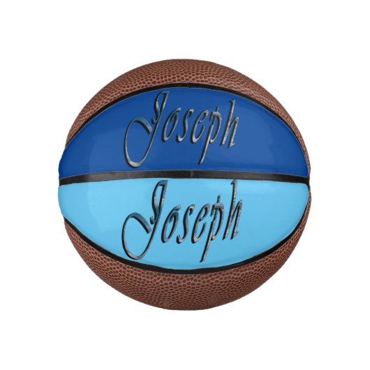 Blue Designed Joseph Name, Kids Basketball (Vorderseite)