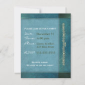 Blue Designer Geburtstagsparty Einladungen (Rückseite)