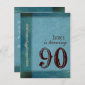 Blue Designer Geburtstagsparty Einladungen (Vorne/Hinten)