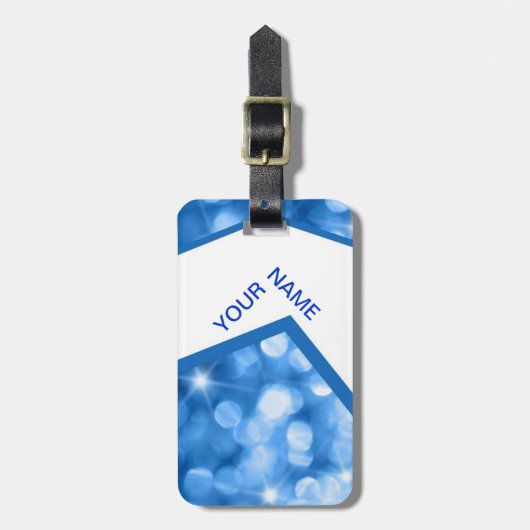 Blue Designer-Gepäckmarke Gepäckanhänger (Vorderseite vertikal)