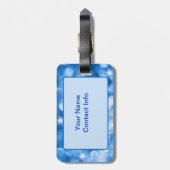 Blue Designer-Gepäckmarke Gepäckanhänger (Rückseite vertikal)
