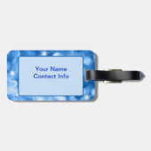 Blue Designer-Gepäckmarke Gepäckanhänger (Rückseite horizontal)