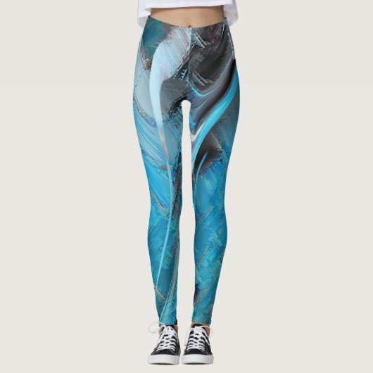 Blue Designer-Leggings Leggings (Vorderseite)