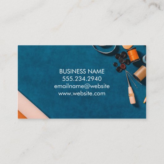 Blue Desktop Texture | Nähkits Visitenkarte (Rückseite)