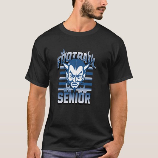 Blue Devil Pride Football School Spirit Game Day T-Shirt (Vorderseite)