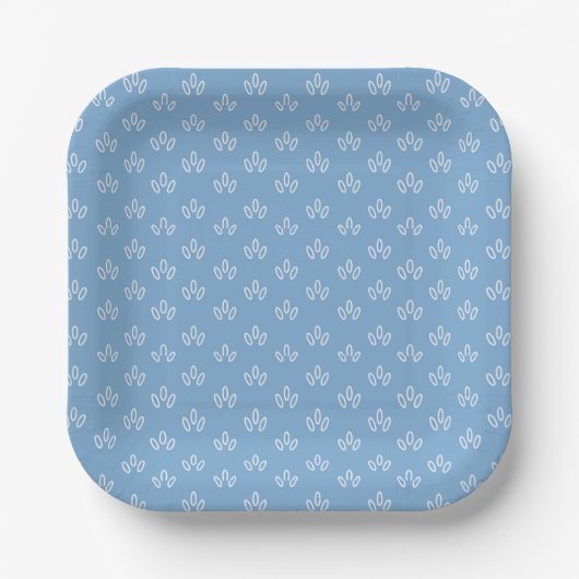 Blue Dew Drop Plate Pappteller (Vorderseite)
