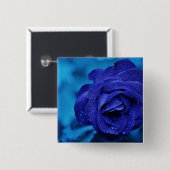 Blue Dewdrop-Rose Button (Vorne & Hinten)