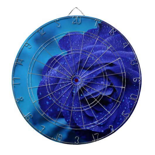 Blue Dewdrop-Rose Dartscheibe (vorne)