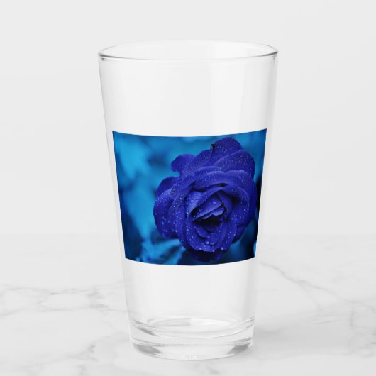 Blue Dewdrop-Rose Glas (Vorderseite)