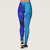 Blue Dewdrop-Rose Leggings (Rückseite)