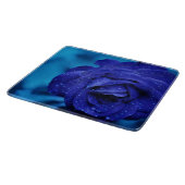 Blue Dewdrop-Rose Schneidebrett (Ecke)