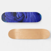 Blue Dewdrop-Rose Skateboard (Horizontal)